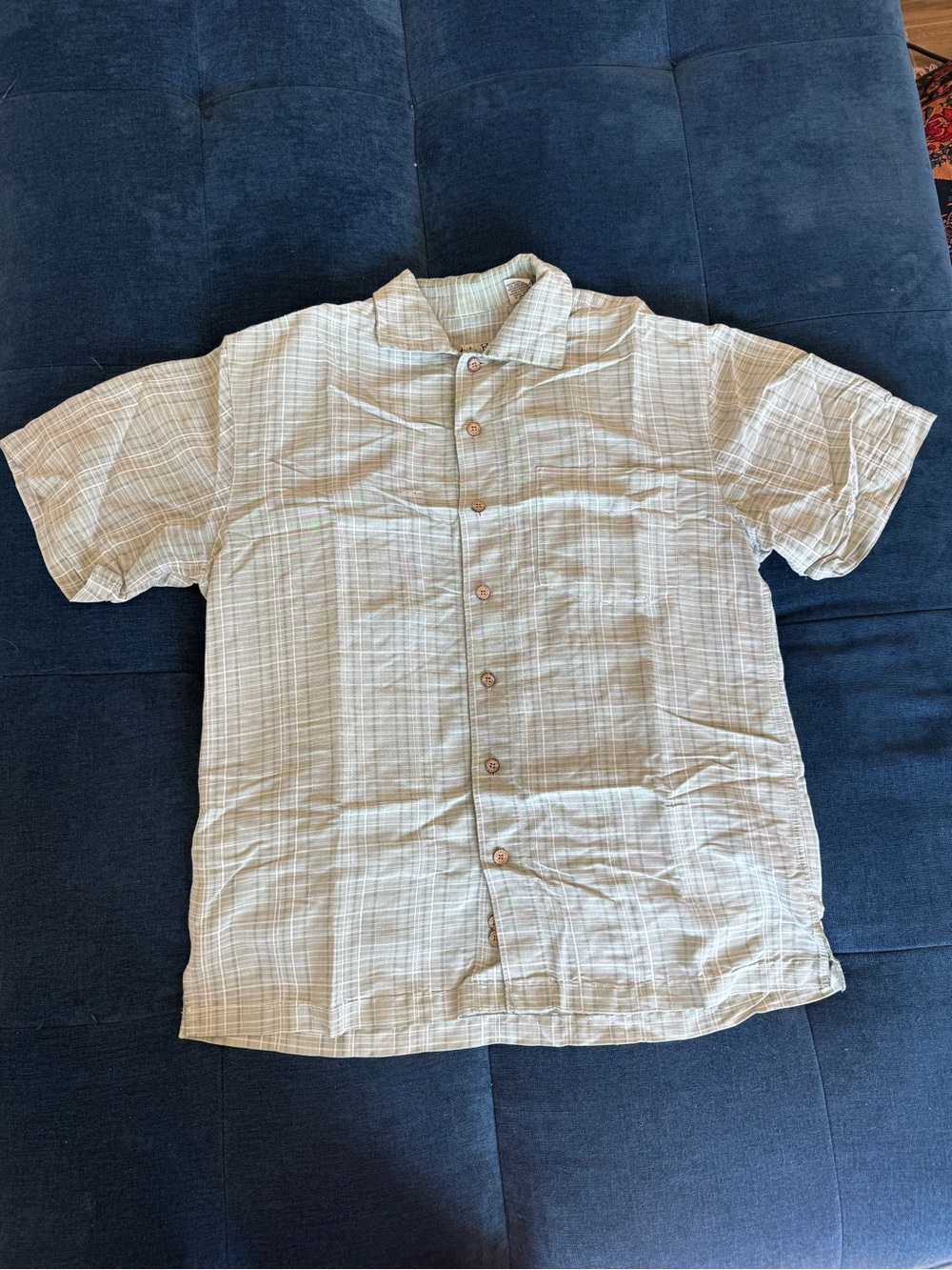 Batik Bay Pale Green Plaid Shirt